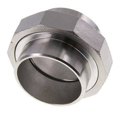 Racor recto de unión 76,1 mm Extremo para soldar Acero inoxidable Junta plana PTFE 16bar (224,8psi)