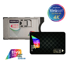 HUMAX CAM tivùsat 4K Ultra HD, smartcard tivusat inclusa, Scheda TV sat, Smartcard TV satellitare
