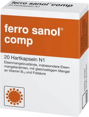 FERRO SANOL, iron(ii) sulfate, folic acid, vitamin B12, iron deficiency anemia UK