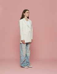 giacca ecopelle over panna - Frida SRL