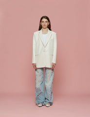 giacca ecopelle over panna - Frida SRL