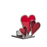 Hadeland Glassverk Tiffany Hjerter Telysholder