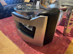 Sessel Aircraft, Ledersessel schwarz, Sessel Silber-schwarz, Sessel Chesterfield schwarz