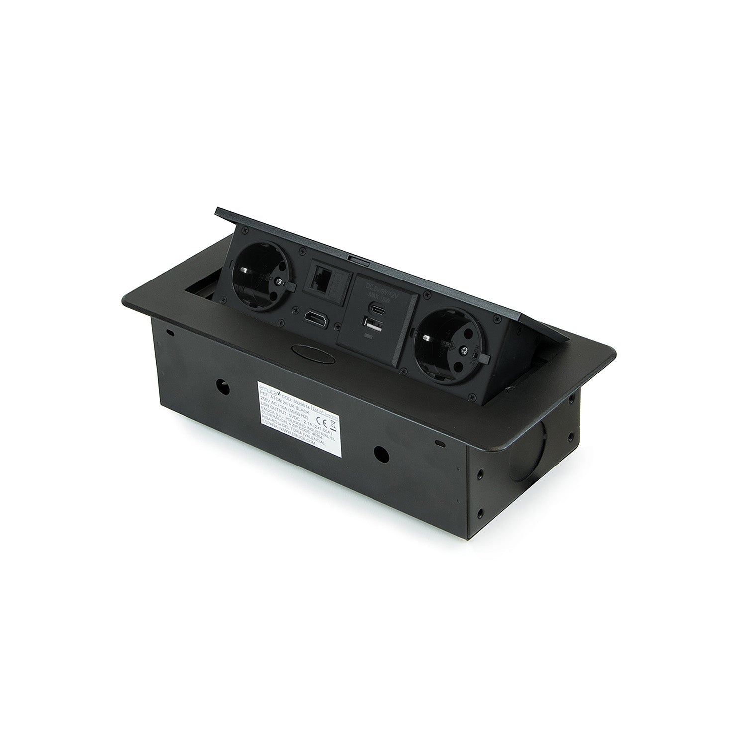 immagine-1-emuca-multipresa-a-scomparsa-da-scrivania-eu-con-2-prese-schuko-usb-ac-rj45-hdmi-nero-ean-8432393295794