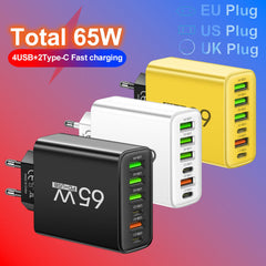 PowerHub 65W Chargeur Multi – Efficace et Rapide pour Plusieurs Appareils