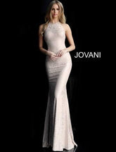 JVN By Jovani Lace Up Back Jersey Prom Dress JVN60137 - The Dress Outlet Jovani