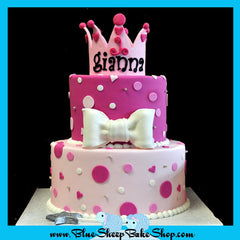 pink princess birthday cake
