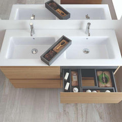 RAK Ceramics Joy Drop-In Washbasin 2 Tap Hole 120cm - Pure White - JOYDI12102WH - Envy Bathrooms Ltd