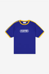 Porter James Sports Ringer Sports Tee Blue + Yellow | PORTER JAMES SPORTS | Mad About The Boy