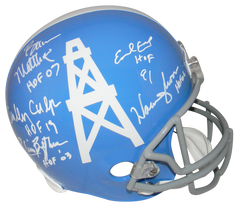 EARL CAMPBELL WARREN MOON MATTHEWS BETHEA CULP SIGNED HOUSTON OILERS F/S HELMET