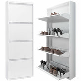 Scarpiera Slim in metallo con ante basculanti porta scarpe salvaspazio da interno