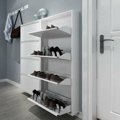 Scarpiera Slim in metallo con ante basculanti porta scarpe salvaspazio da interno