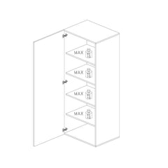 Harbel - Parete moderna attrezzata da terra soggiorno con mobile tv e libreria - vari colori