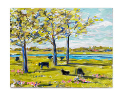 Landscape Print on Paper or Canvas, "Spring by the River"