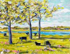 Landscape Print on Paper or Canvas, "Spring by the River"