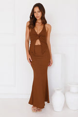 Coral Cove Halter Top Brown