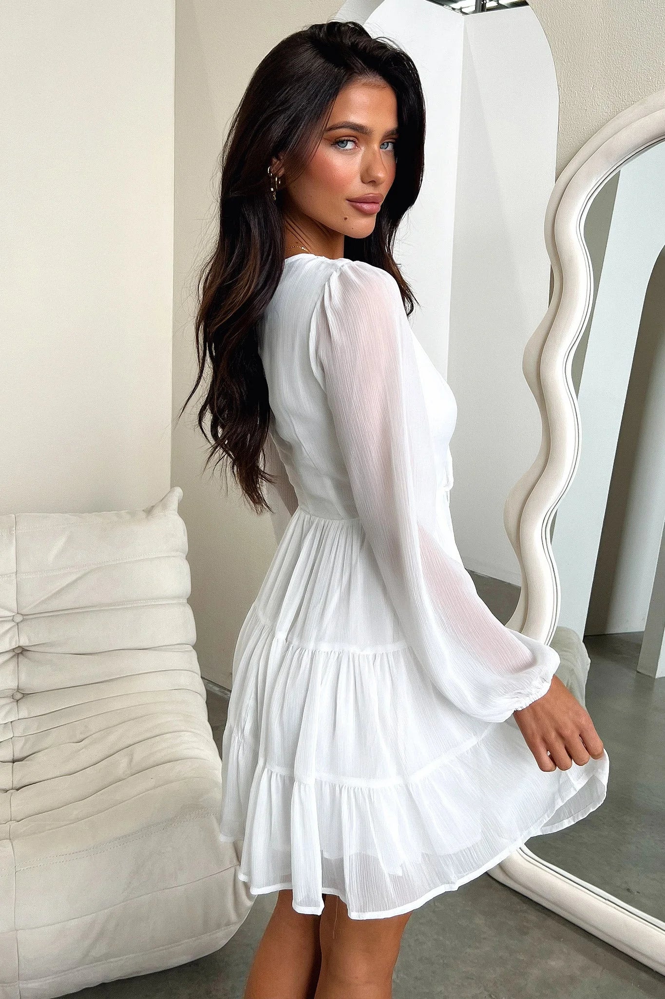 Lexie Long Sleeve Dress - White