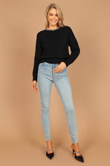 Liv Chain Detail Knit Sweater - Black