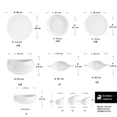 Karaca Earth Collection Clay 55-teiliges 12 Personen Geschirrset