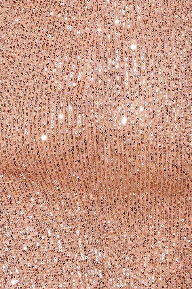 So Outta My Mind Maxi Dress Sequin Gold