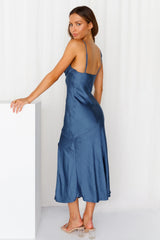 Lychee Martini Satin Midi Dress