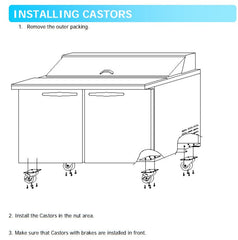 Kool-It KST-27-1 27 Sandwich Prep Table, 7 Cu. Ft. - Top Restaurant Supplies