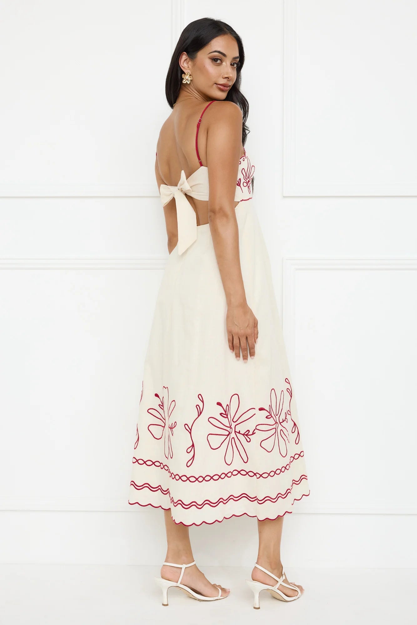 Daylight Dreamer Midi Dress Cream