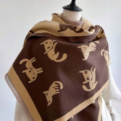 Kreativer Schal Mit Katzenmuster