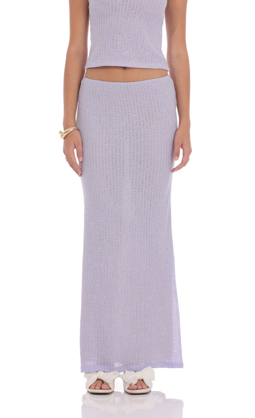 Crochet Florette Two Piece Set in Lavender