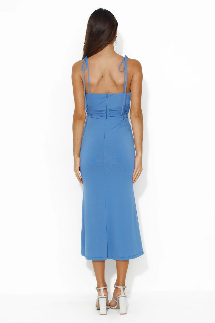 You're Pretty Midi Dress Blue