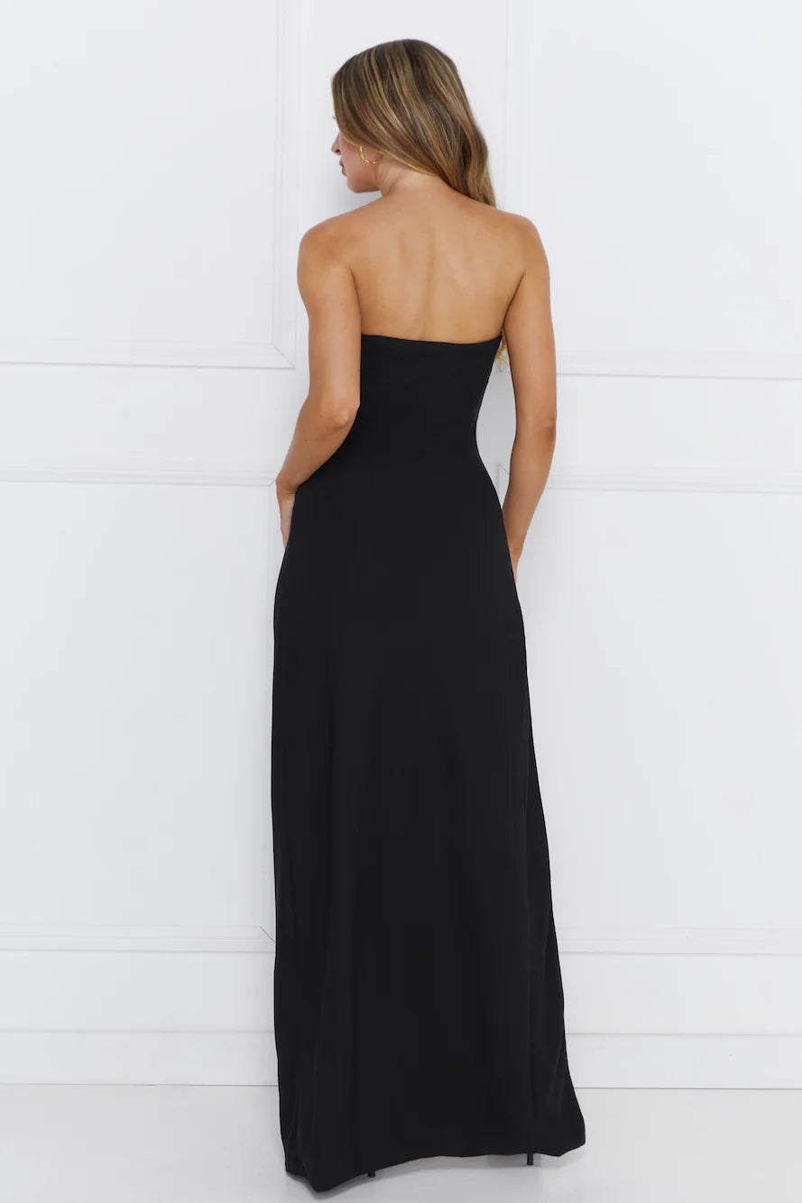 Dazzling Desires Strapless Maxi Dress Black