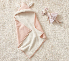 Sevimli Kazak Örgü Kapşonlu Bebek Battaniyesi, Sıcak ve Konforlu