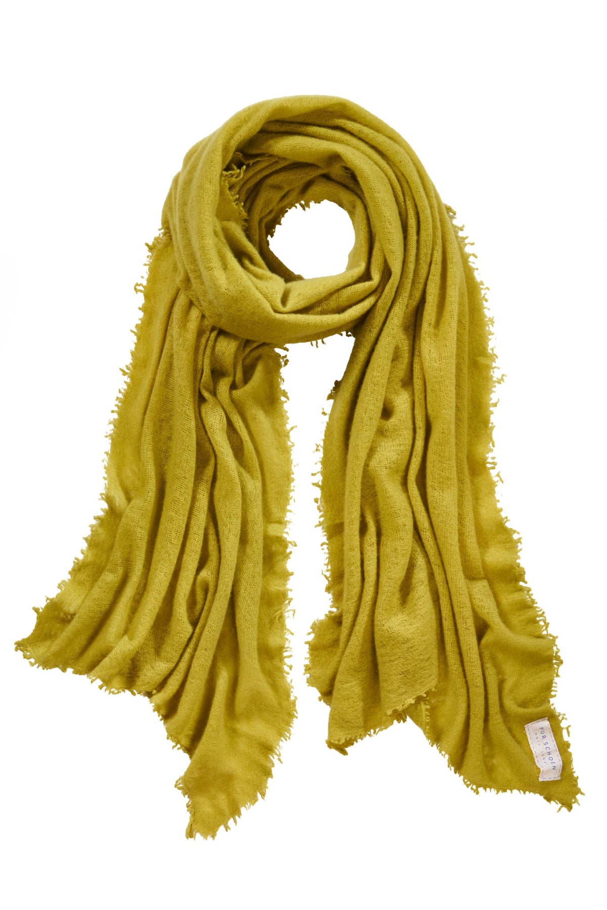 Kaschmirschal Sommer Grün – einfarbig, 100 % Cashmere | PURSCHOEN