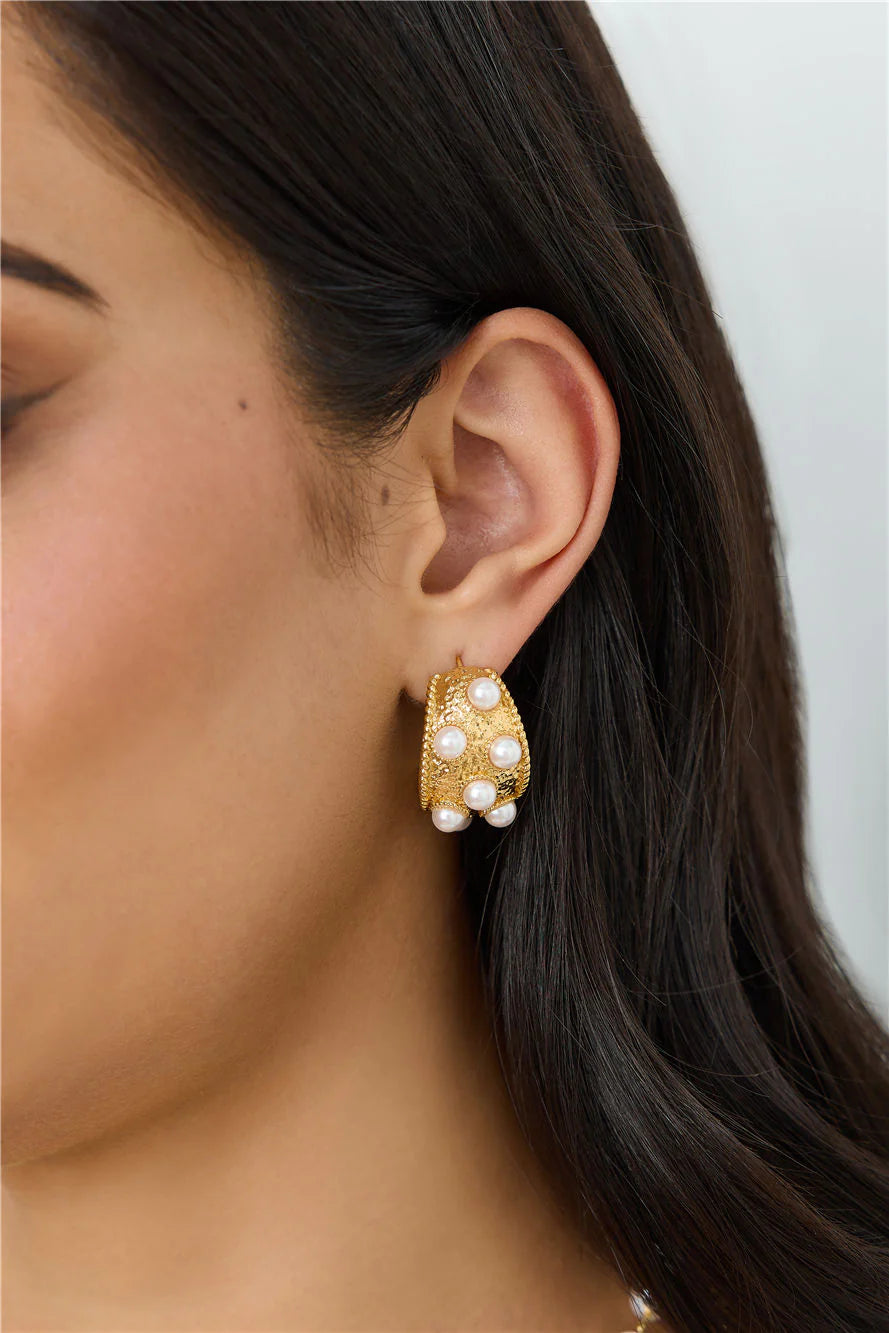 18k Gold Plated Cleo Earrings Gold