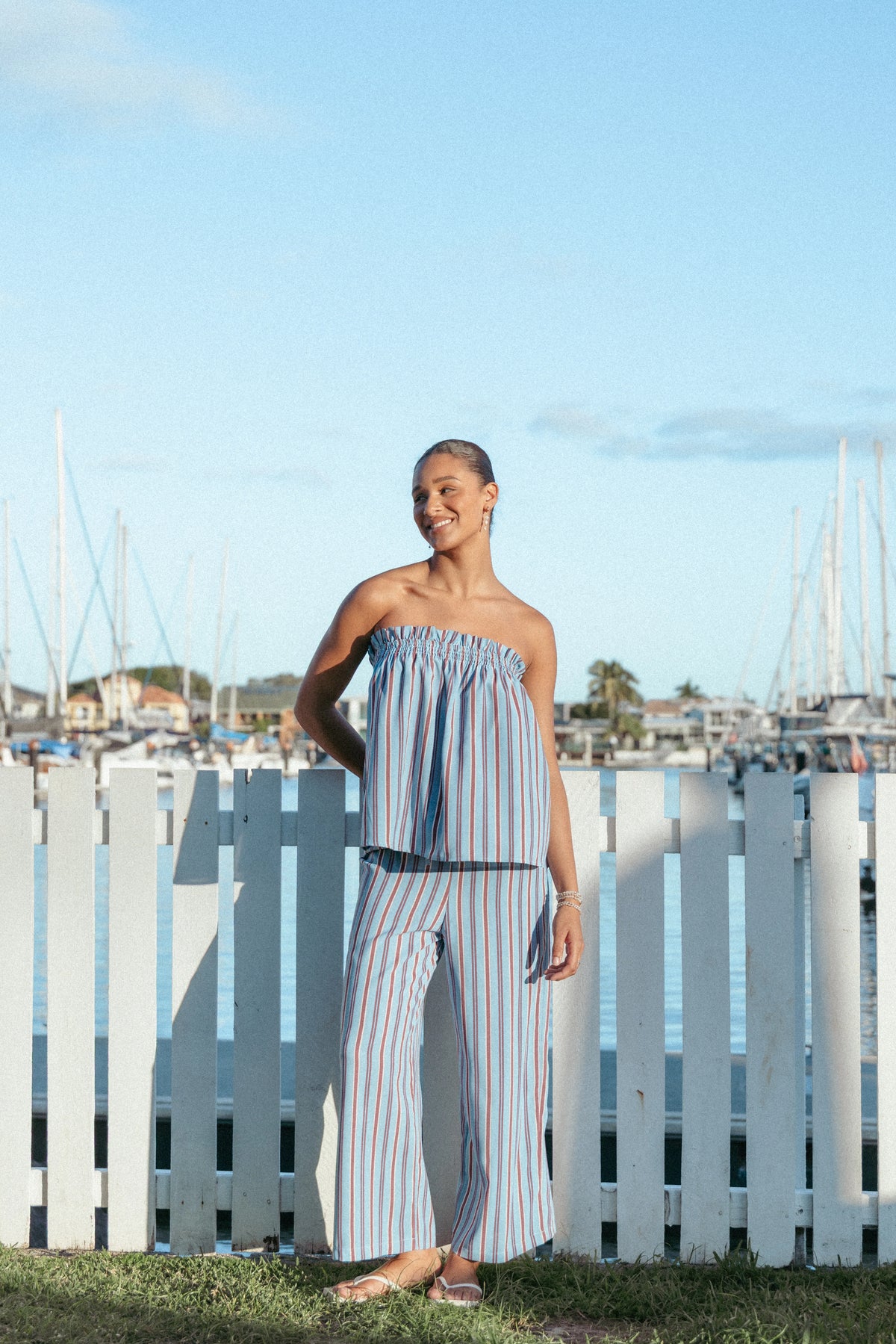 Zemira Pants - Blue Stripe