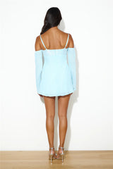 RUNAWAY Luella Mini Dress Sky Blue