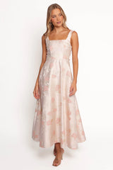 Zaria Midi Dress - Pink Floral