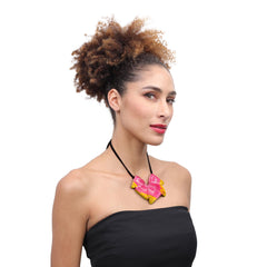 ZSISKA DESIGN - ADJUSTABLE CORD - 5 BEAD - NECKLACE - PRIM FLORA