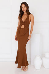 Coral Cove Halter Top Brown