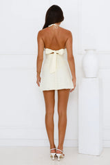 Always Captivating Strapless Mini Dress Yellow