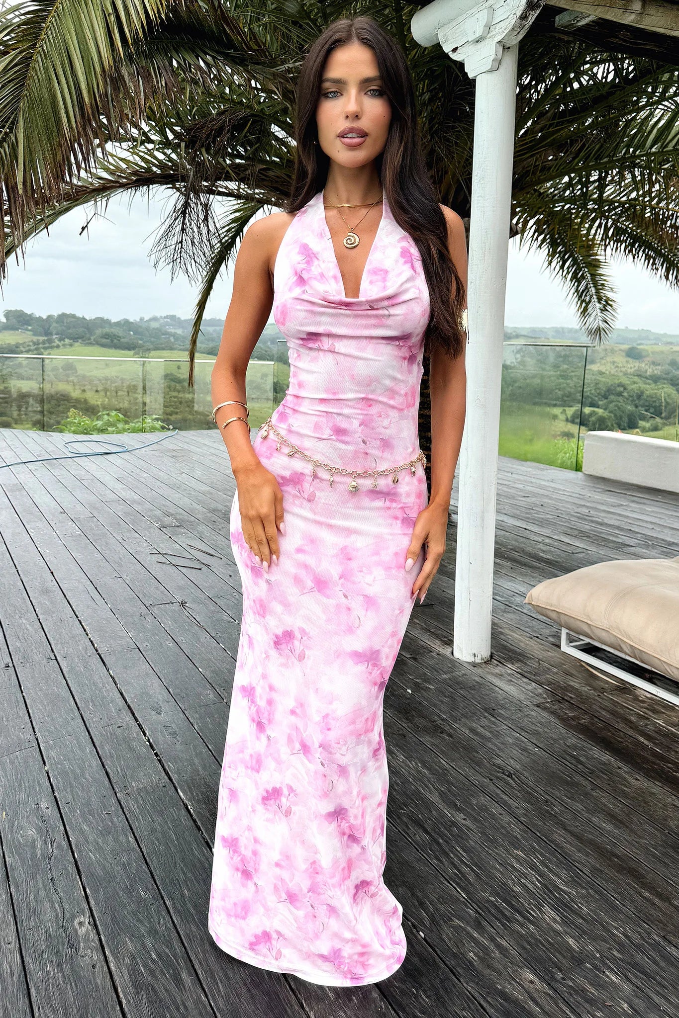 Lainey Maxi Dress - Pink Floral