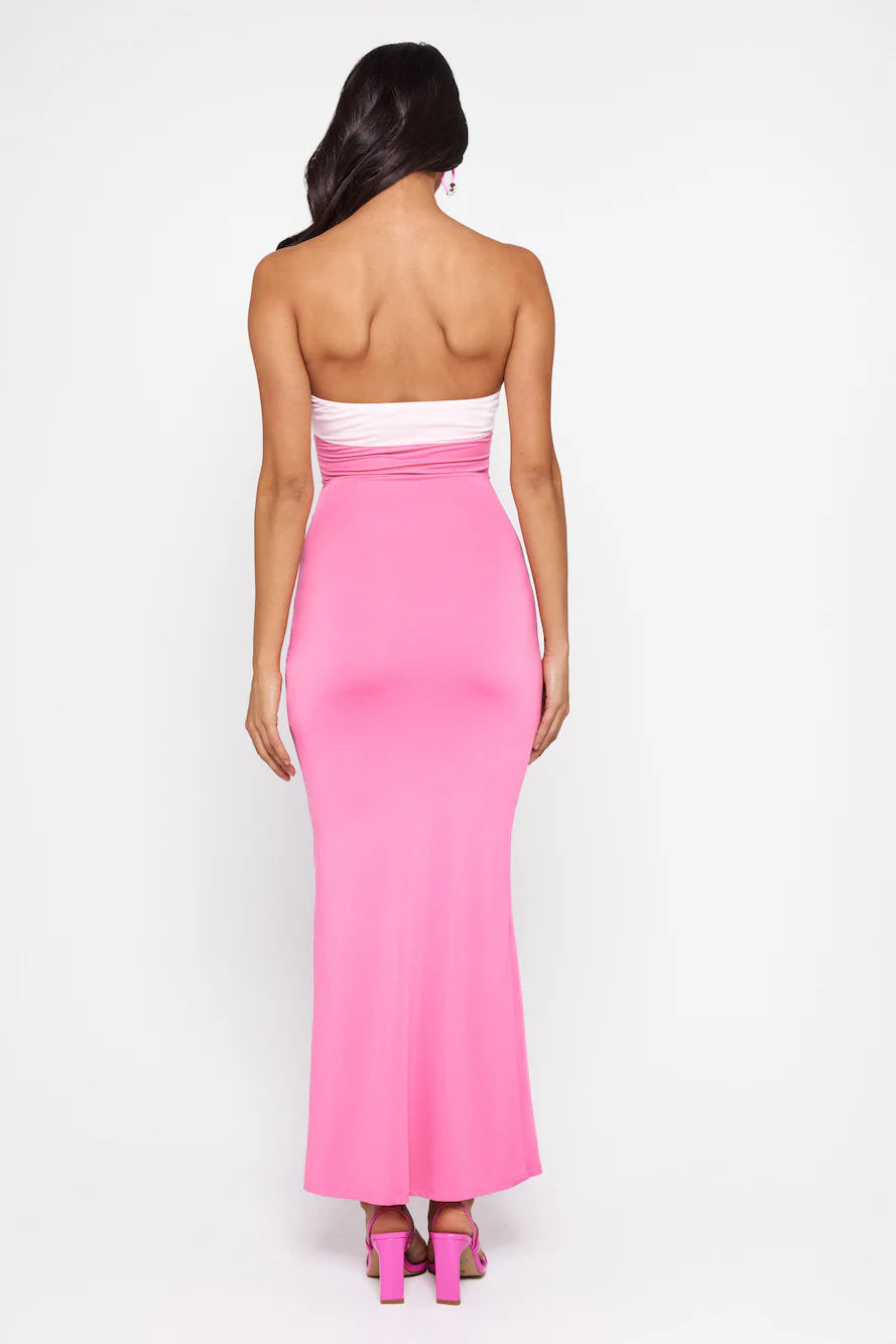 Pursuing Vibrance Midi Dress Pink