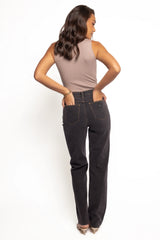 Abrand 94 High Straight Jeans - Cara Washed Black