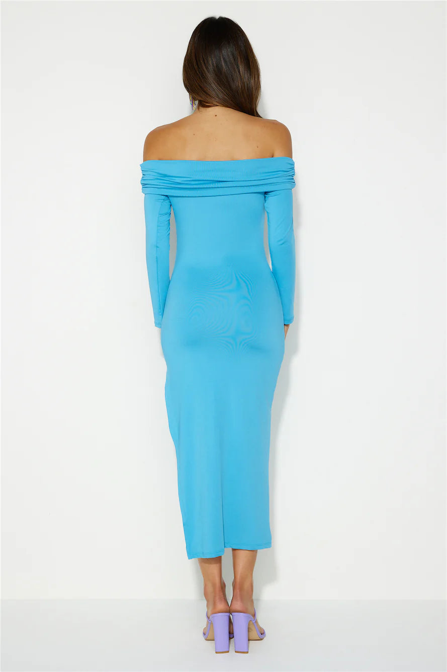 Your Destiny Midi Dress Blue