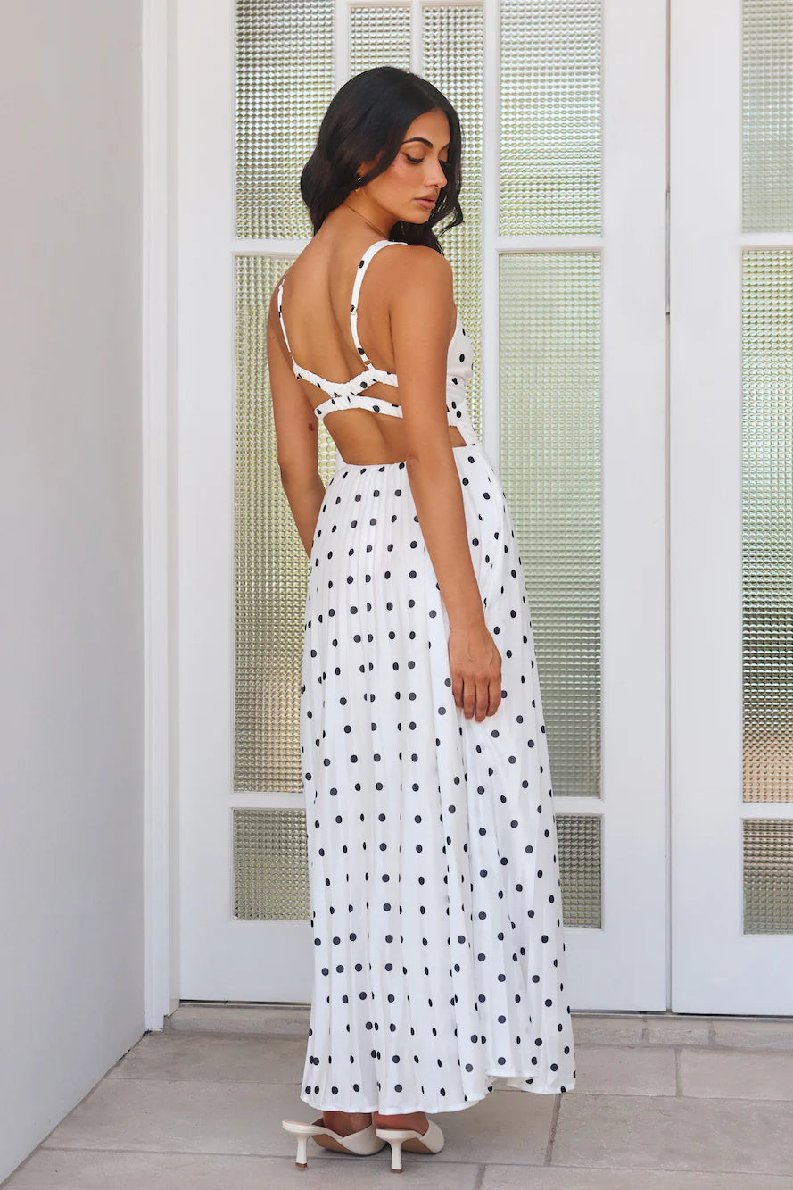 Runway Dreams Satin Maxi Dress White