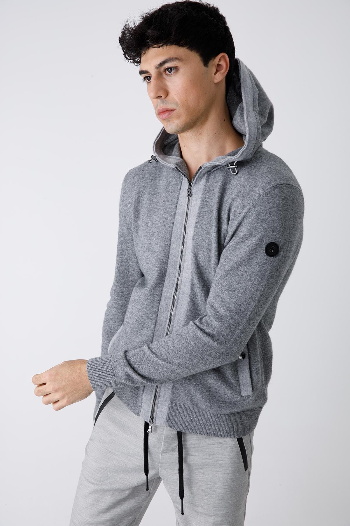 Bogner Farid Fermuarlı Kaşmirli Yün Sweatshirt Ceket-Libas Trendy Fashion Store