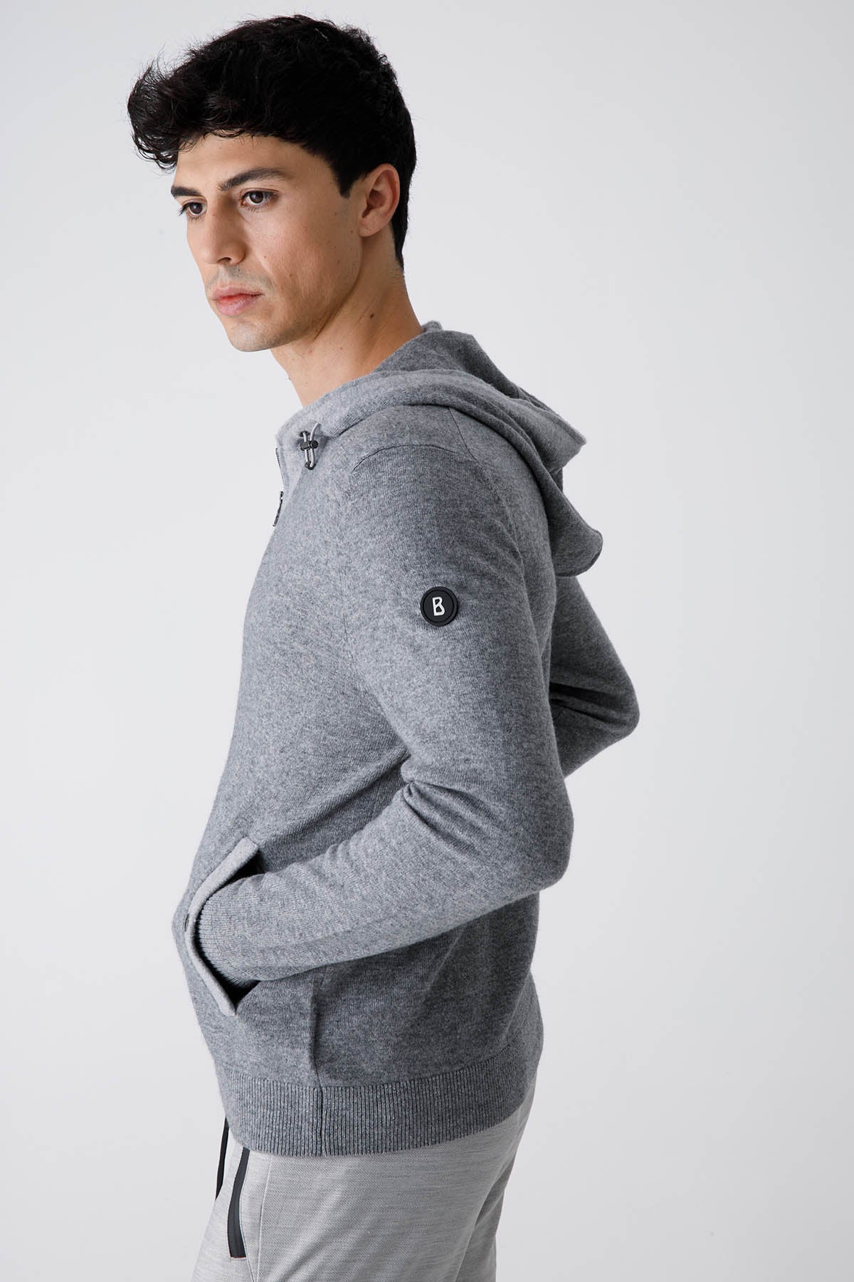 Bogner Farid Fermuarlı Kaşmirli Yün Sweatshirt Ceket-Libas Trendy Fashion Store