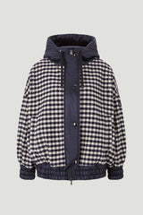 Bogner Svenja Geniş Kesim Kapüşonlu Ekoseli Yün Ceket-Libas Trendy Fashion Store