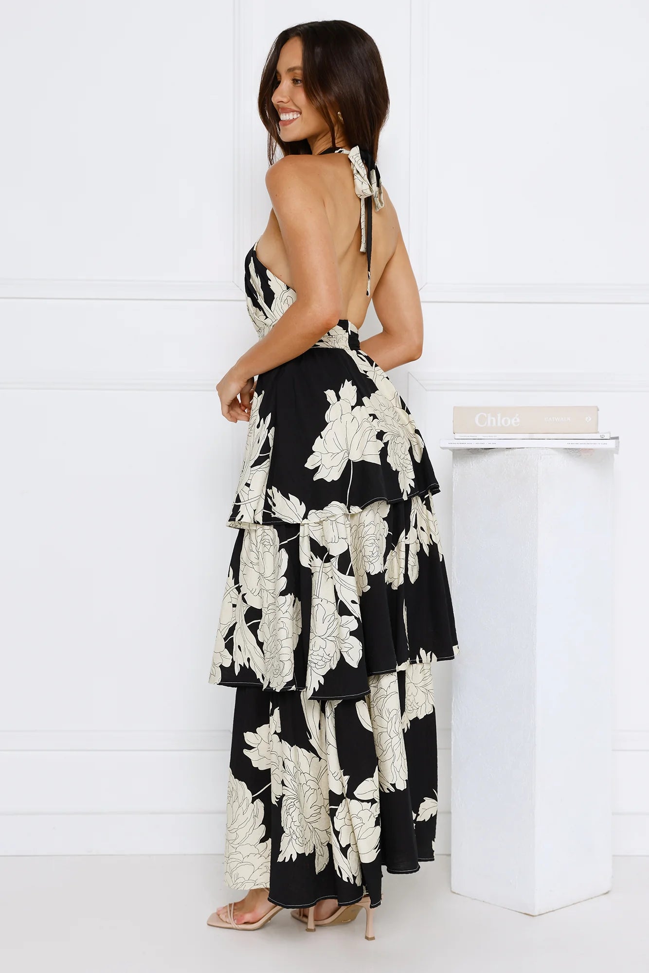 Isla Dream Halter Maxi Dress Black