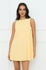 Effortless Icon Mini Dress Yellow